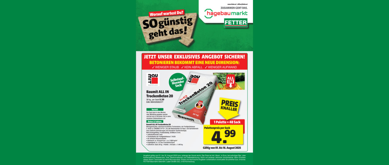 Baumit ALL IN Trockenbeton 20 - Slider Hintergrund