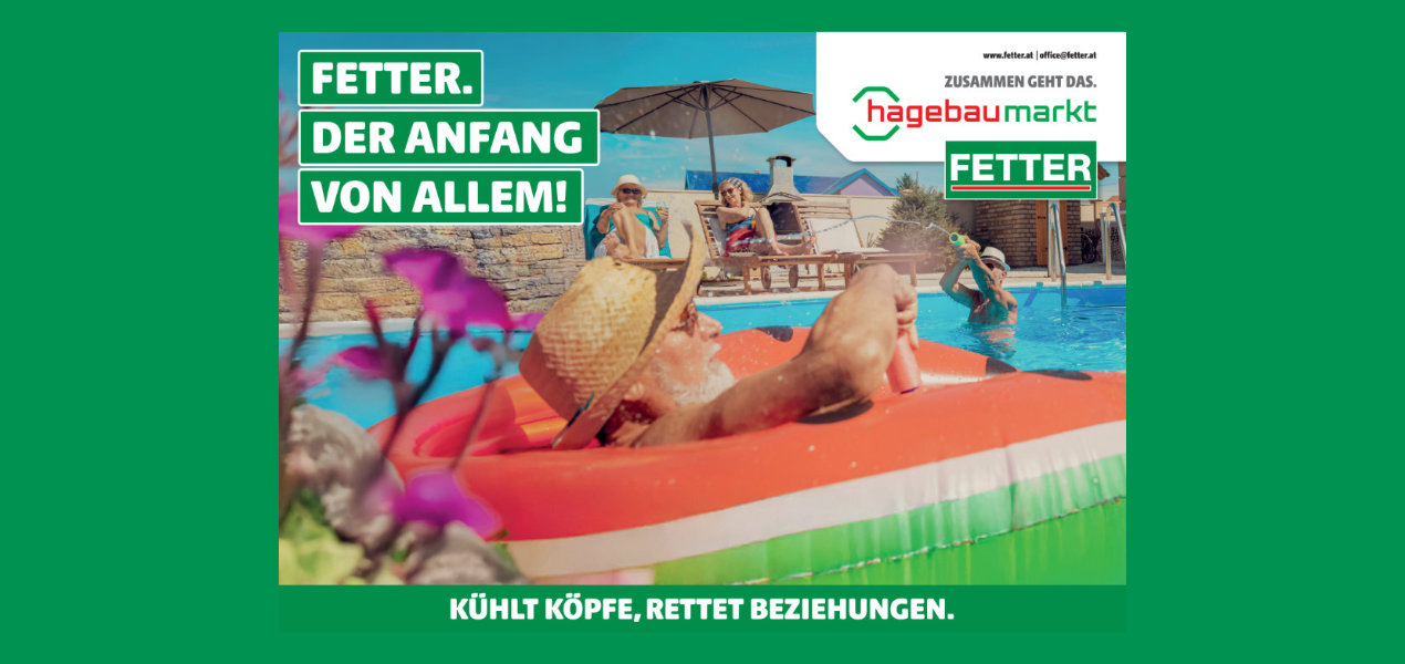 KÜHLT KÖPFE,<br>RETTET BEZIEHUNGEN - Slider Hintergrund